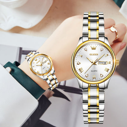 Trendy diamond fashion waterproof luminous ladies watch