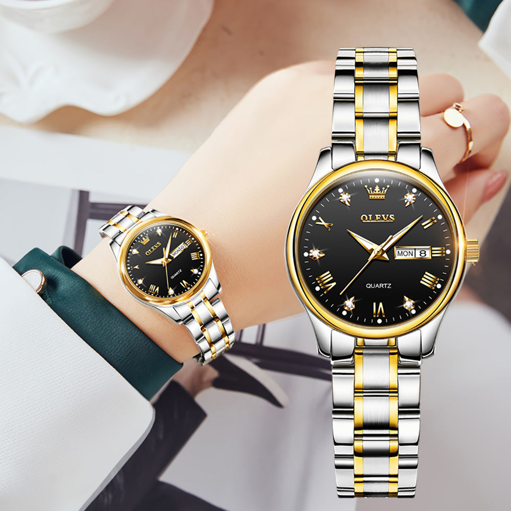 Trendy diamond fashion waterproof luminous ladies watch