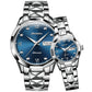 Tungsten Steel Waterproof Automatic Mechanical Business Men And Women couple Watch