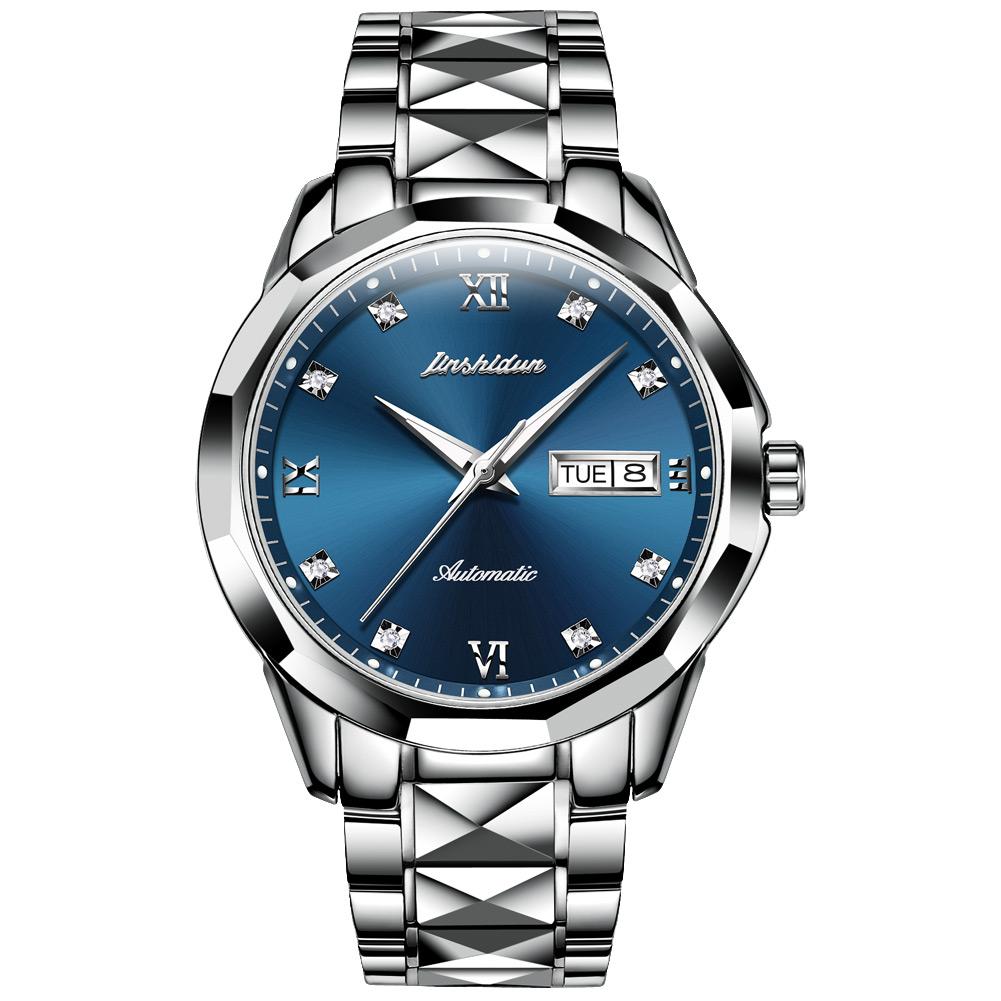 Tungsten Steel Waterproof Automatic Mechanical Business Men And Women couple Watch